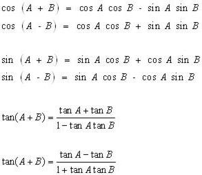 синус косинус тангенс котангенс формулы 