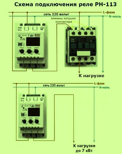 Схема подключения РКН