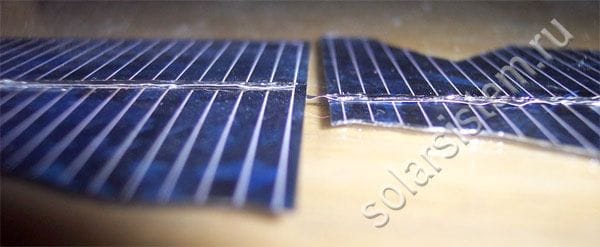 Солнечная батарея из разбитых элементов