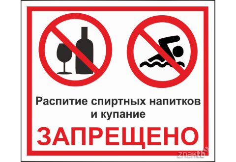 705 Распитие спиртных напитков и купание запрещено 