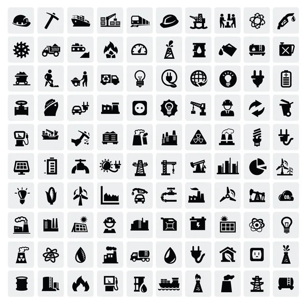 Промышленные символы установлены — стоковый вектор