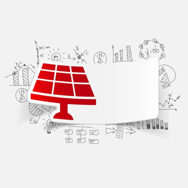 Значок батареи солнечные — стоковый вектор
