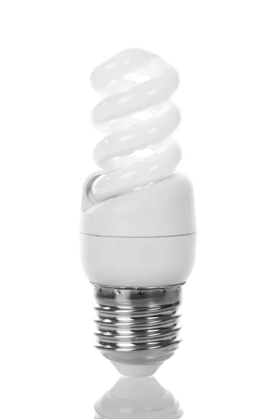Энергосберегающие люминесцентные лампы, изолированные на белом — стоковое фото
